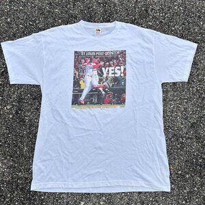 St. Louis Cardinals World Series Championship white cotton t-shirt Size XL